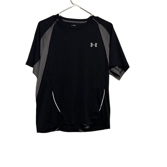 Under Armour Men's Black Short Sleeve Heat Gear Athleisure Shirt Size Medium - Picture 1 of 3